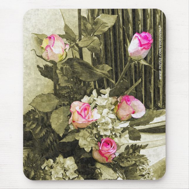 Mousepad Buquê de Noiva Vintage (Frente)