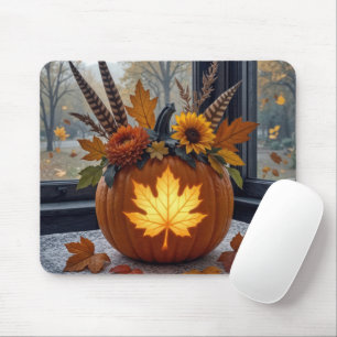 Mousepad Buquê de outono em abóbora laranja