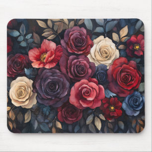 Mousepad Buquê de Rosa de Aquarela deixa colorido