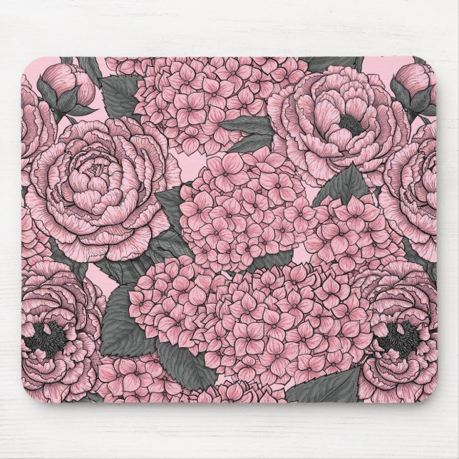 Mousepad Buquê Floral a rosa (Frente)