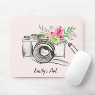 Mousepad Buquê Floral com proteção do mouse da câmera
