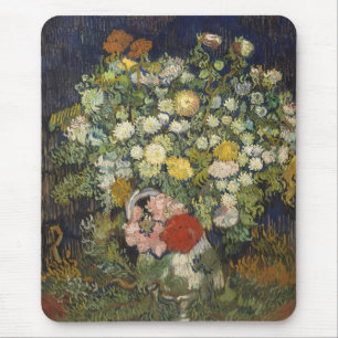 Mousepad Buquê Floral Impressionista Vintage Van Gogh
