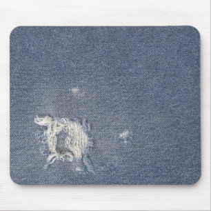 Mousepad buraco de denim fraturado