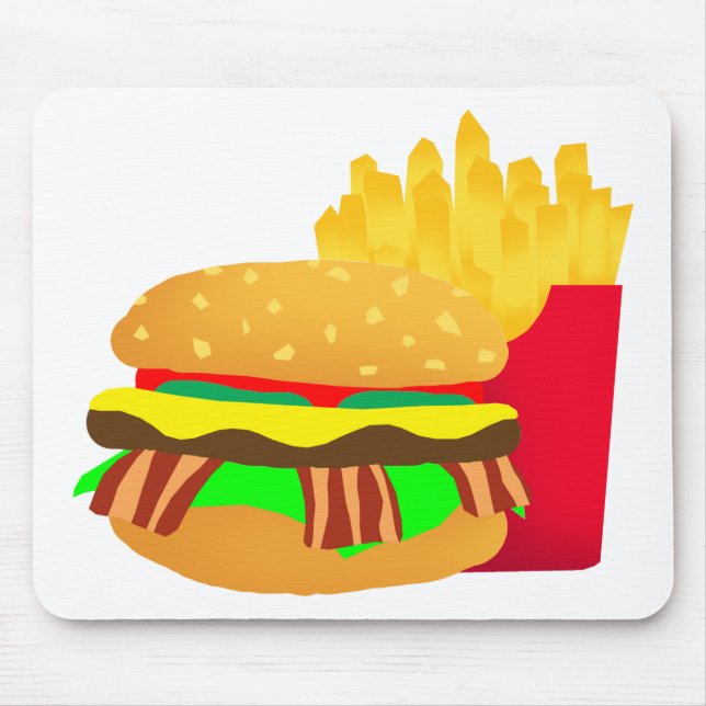 Mousepad Burger e Fries (Frente)