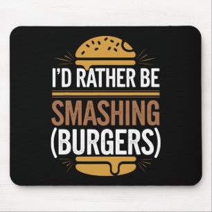 Mousepad Burger Esmagado Lover Grilado Cheeseburger - Parte