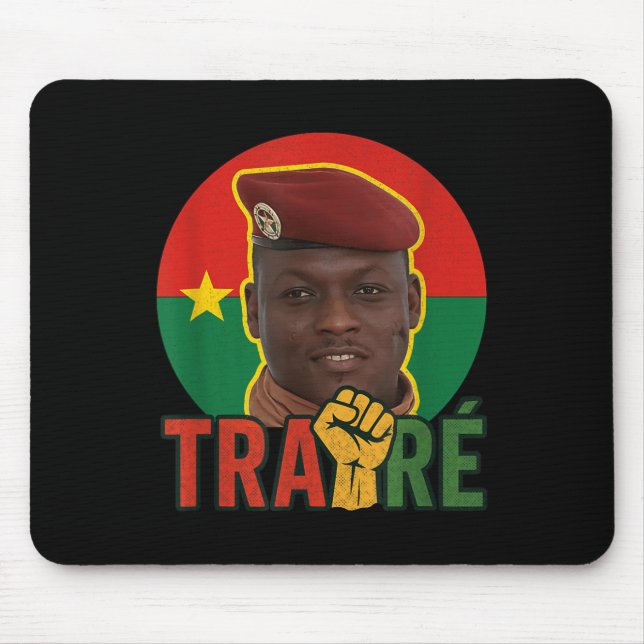 Mousepad Burkina Faso - Bravo Capitão Ibrahim Traoré _ Thom (Frente)