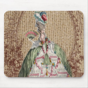 Mousepad burlap Marie Antoinette, país francês barroco