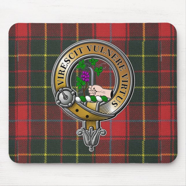 Mousepad Burnett Tartan & Crachá (Frente)
