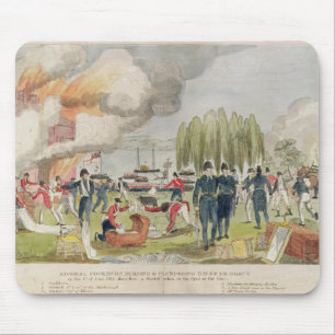 Mousepad Burning do almirante Cockburn e pilhagem