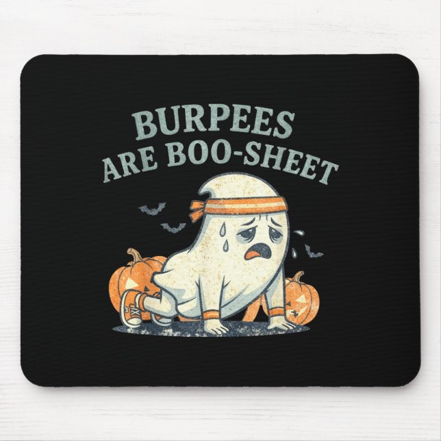 Mousepad Burpees são algumas folhas de fantasma engraçadas  (Frente)