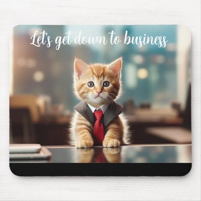 Mousepad Business Kitten (Frente)