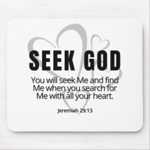 Mousepad Busque a Deus Jeremiah 29:13 SpeakCristo Inspiraci