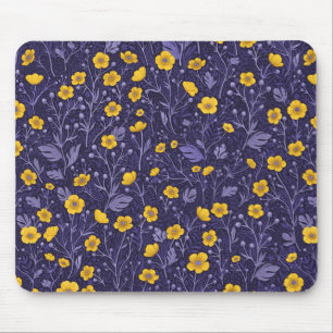 Mousepad Buttercups, amarelo e violeta