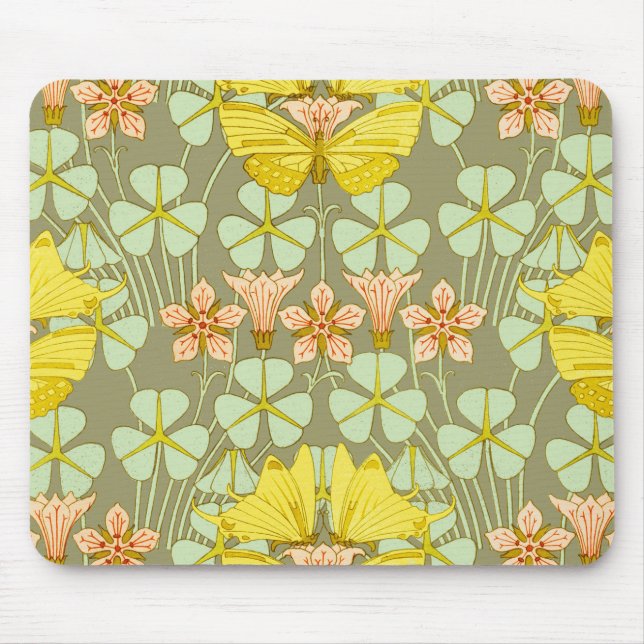 Mousepad Butterfly Floral Botânica Colorida (Frente)