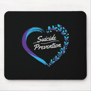 Mousepad Butterfly Heart Suicida Sensibilização para a saúd