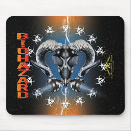MOUSEPAD BW! ADVERTÊNCIA BIOHAZARD! CAVEIRA