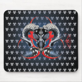 MOUSEPAD BW! ADVERTÊNCIA BIOHAZARD! CAVEIRA