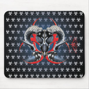 MOUSEPAD BW! ADVERTÊNCIA BIOHAZARD! CAVEIRA