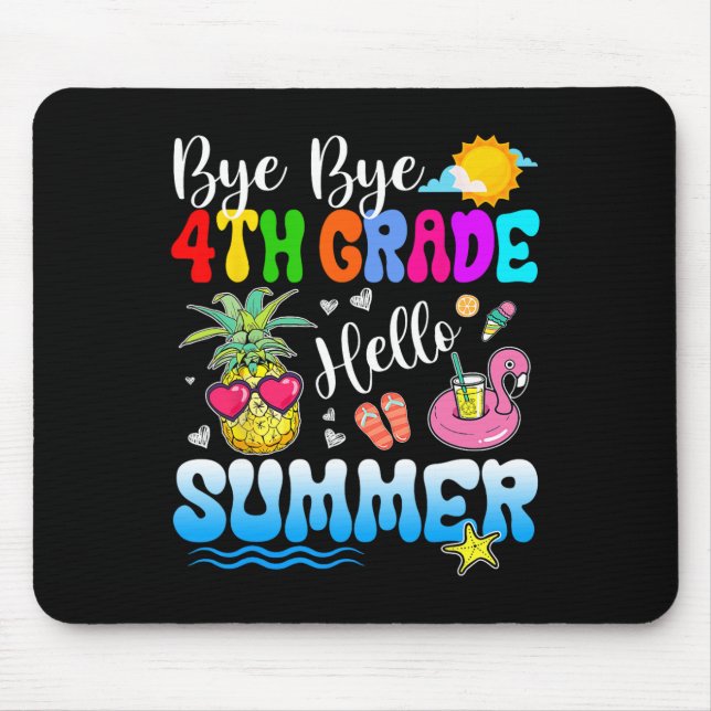 Mousepad Bye Bye 4º ano Alô Professor de Graduação de Verão (Frente)
