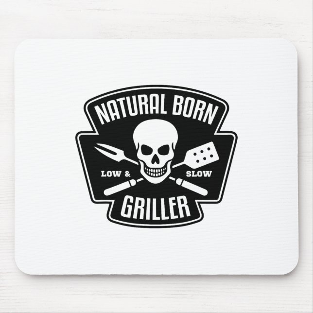Mousepad Byrbecue Natural Nascer Griller Funny Grill Master (Frente)