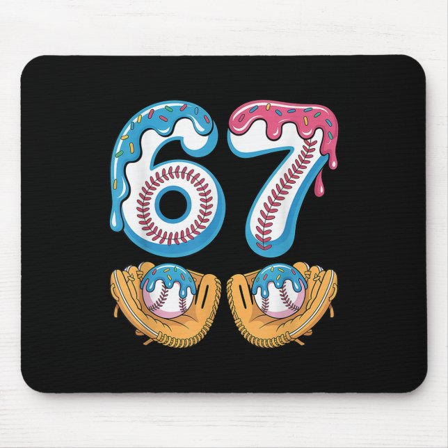 Mousepad Bysebyll 67 - Gotejamento de Sorvete 67 Meme Diver (Frente)