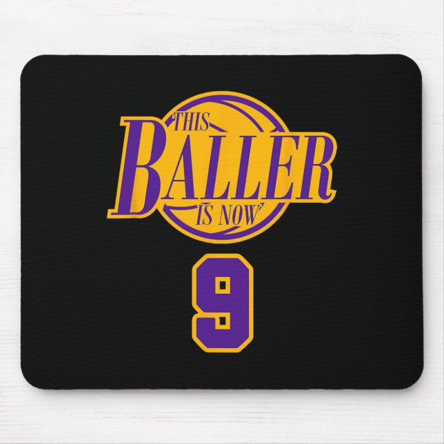 Mousepad Bysketbyll Byller Purple, De 9 Anos, (Frente)