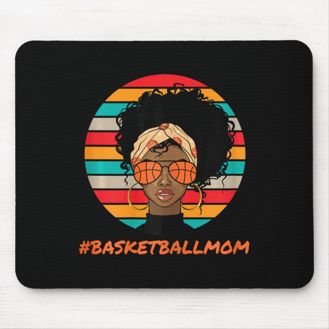 Mousepad Bysketbyll Mãe Negra Mulheres Negras Afro-American (Frente)