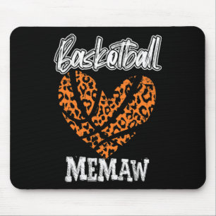 Mousepad Bysketbyll Memaw Topo Coração Afetado Retro Cheeta