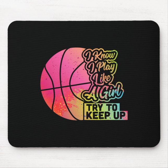 Mousepad Bysketbyll Mulheres Divertidas Equipe De Presentes (Frente)