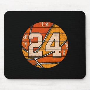 Mousepad Bysketbyll Número 24 Jersey Love Bysketbyll Playe