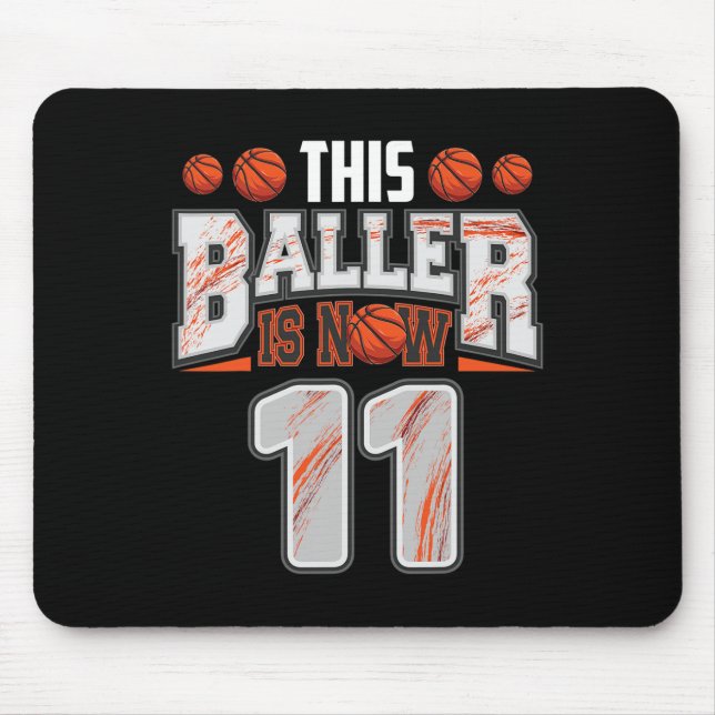 Mousepad Bysketbyll Player de 11 anos 11 de Bysketbyll Boy (Frente)