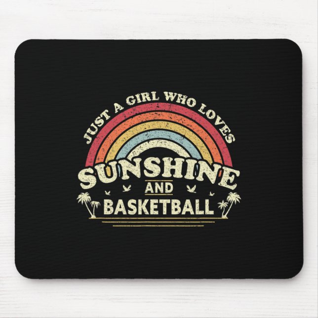 Mousepad Bysketbyll. Uma Menina Que Ama Sol E Bysketb (Frente)