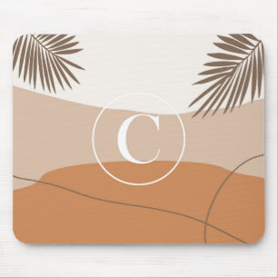 Mousepad C - Monograma inicial - letra C Design abstrato