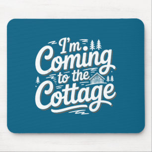 Mousepad Cabana Engraçada à Beira do Lago Acampamento