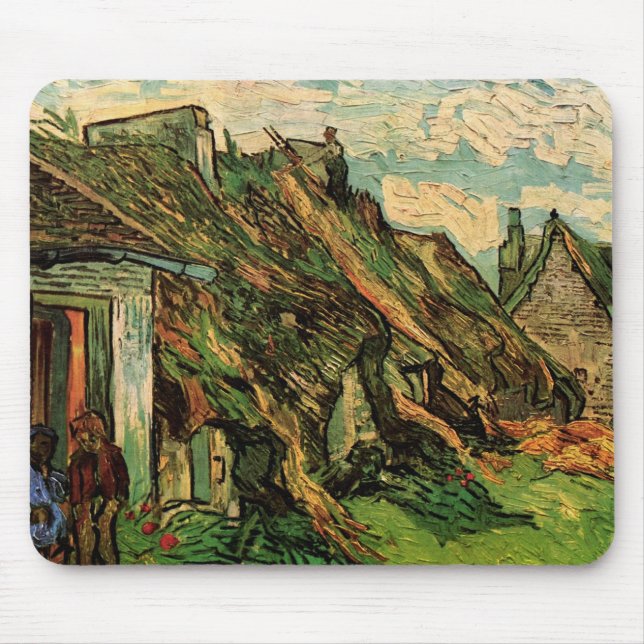 Mousepad Cabanas de Arenito Cobertas de Palha por Vincent v (Frente)