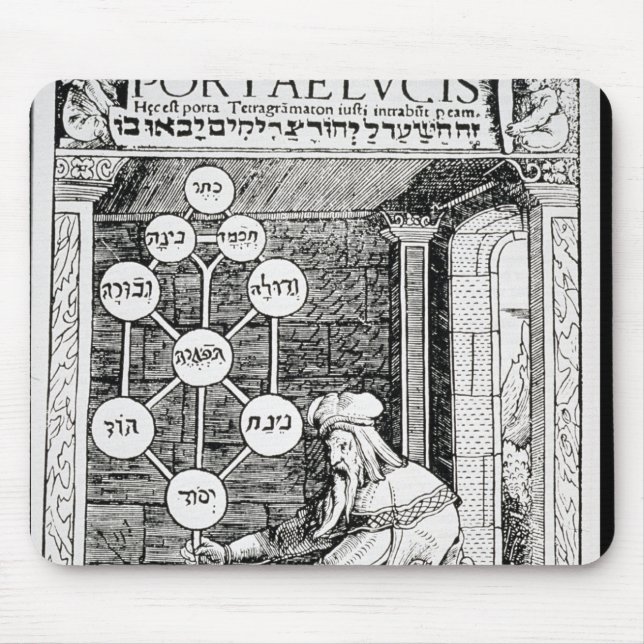 Mousepad Cabbalist judaico que guardara um sephiroth (Frente)