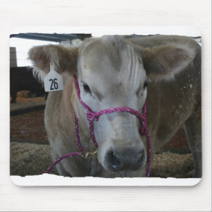 Mousepad Cabeça branca da vaca disparada na feira de