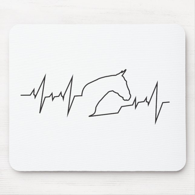 Mousepad Cabeça de Cavalo com Pulso Cardíaco (Frente)