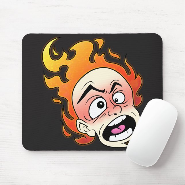 Mousepad Cabeça de Fogo Escovilélica (Com mouse)