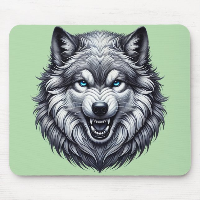 Mousepad Cabeça de Lobo Snarling (Frente)