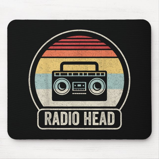 Mousepad Cabeça de Rádio Retroativa Vintage (Frente)