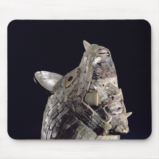 Mousepad Cabeça de um animal com cabeça humana nas maxilas (Frente)