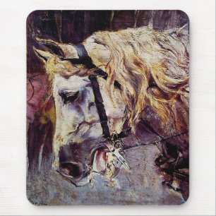 Mousepad Cabeça de um Cavalo Branco (por Giovanni Boldini)