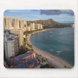 Mousepad Cabeça do diamante, praia de Waikiki, Havaí