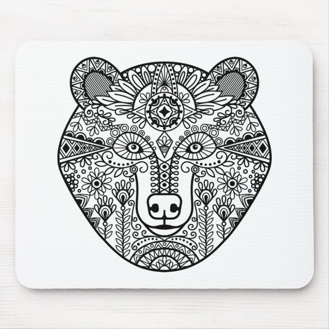 Mousepad Cabeça do urso do estilo (Frente)