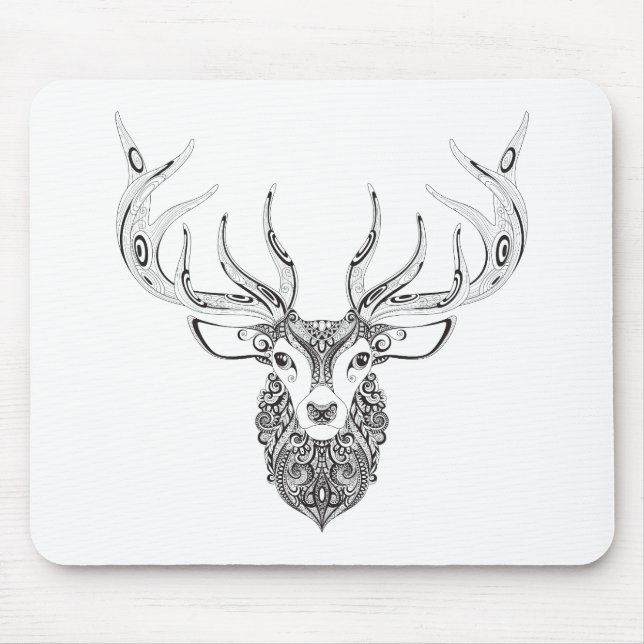 Mousepad Cabeça Horned inspirada dos cervos (Frente)