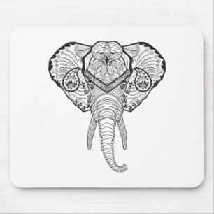Mousepad Cabeça inspirada do elefante