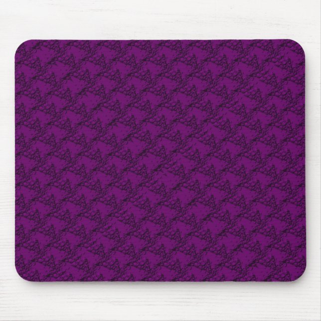 Mousepad Cabeças de cavalo em artdeco violeta vermelho (Frente)