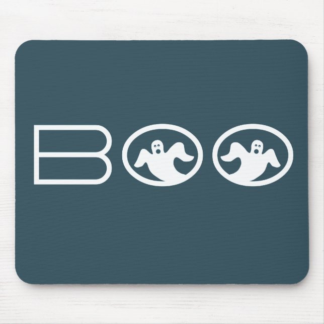 Mousepad Cabeçote Boo, Azul e Branco (Frente)