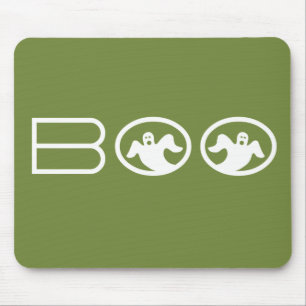 Mousepad Cabeçote Boo, Verde e Branco